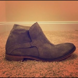 NWT Free People Grey Suede Ankle Booties